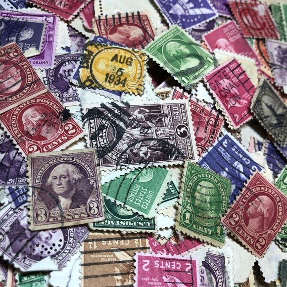 Vintage 1920s-1940s USA Postage Stamps x30, Used, ephemera collector lot mix gra - Picture 2 of 7